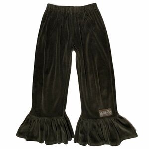 MATILDA Jane Velma Velour Ruffles‎ Green Pants 4